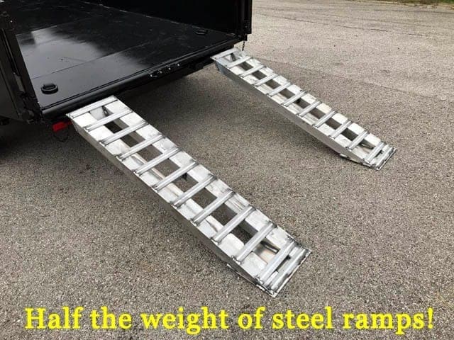 Trailer Low Riders Ramps 30k lb GVWR Bumper Pull Lowboy Equipment Trailer With Rails for Sale