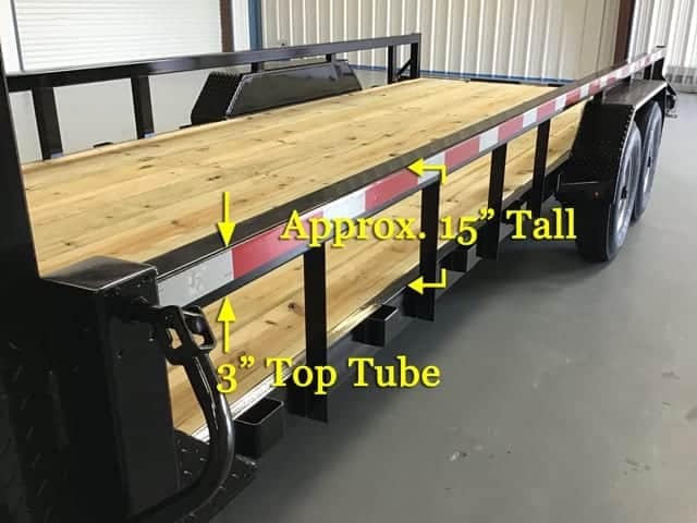 Tractor Trailer Rear Frame Rails 30k lb GVWR Bumper Pull Lowboy Equipment Trailer With Rails for Sale
