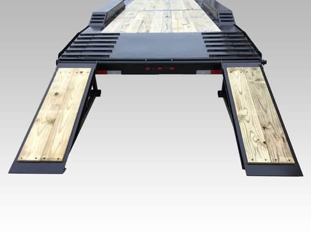 Trailer Low Riders Ramps 30k lb GVWR Bumper Pull Lowboy Equipment Trailer With Rails for Sale