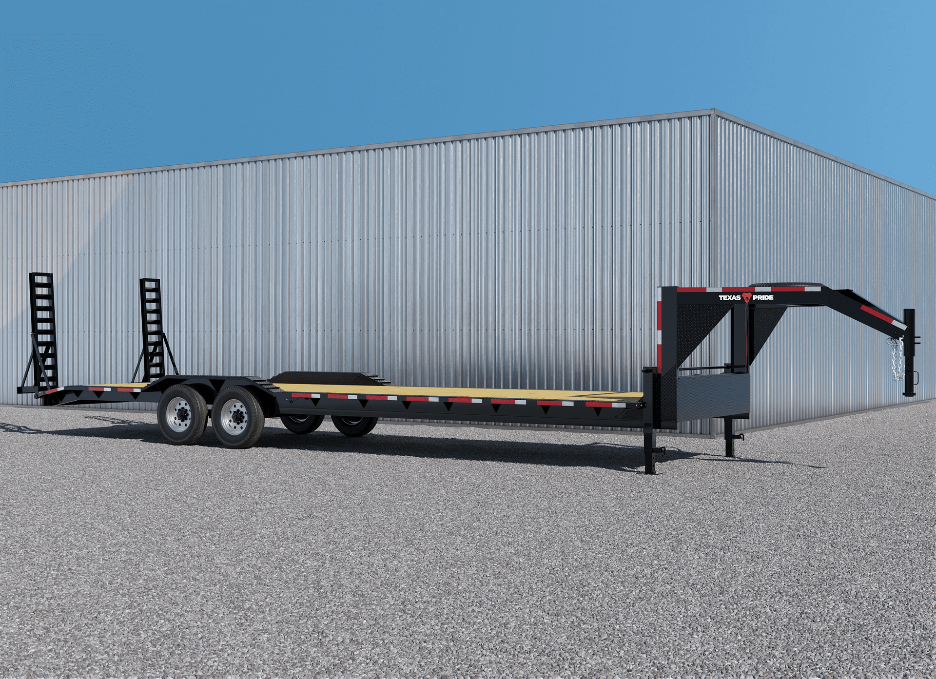 2ree will ✮ 20k lb GVWR Gooseneck Wide Deck Lowboy Equipment Trailer No